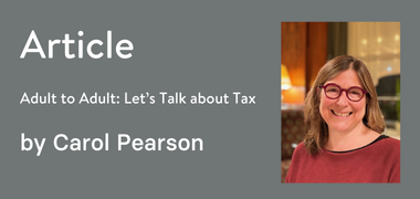 Adult to Adult: Let's talk about Tax - Carol Pearson demystifies Making Tax Digital